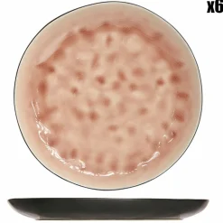 New Cosy & Trendy 6 Assiettes à dessert Laguna roses - D.20 cm