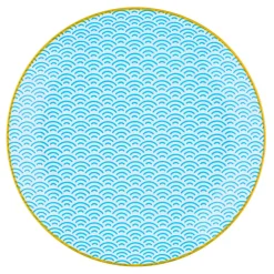 Best Bjorn 6 Assiettes à dessert Pattern Color bleu clair/rouge/jaune - D.21 cm