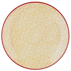 Best Bjorn 6 Assiettes à dessert Pattern Color bleu clair/rouge/jaune - D.21 cm