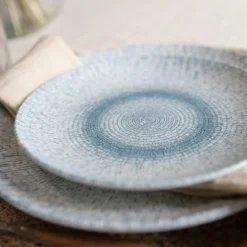Sale Novastyl 6 Assiettes À DessertAqua 20Cm En PorcelaineBlanc Et Bleu