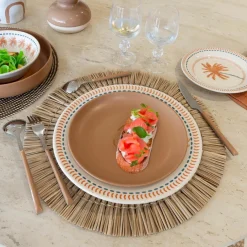 Novastyl 6 Assiettes À DessertArita 20.5Cm En GrèsMarron