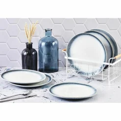 Best Bjorn 6 Assiettes Cosmos bleu/blanc nacré - D.27 cm