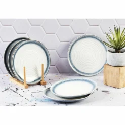 Best Bjorn 6 Assiettes Cosmos bleu/blanc nacré - D.21.5 cm