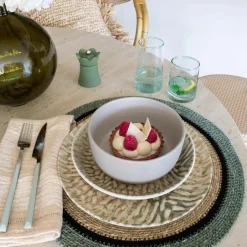 Novastyl 6 Assiettes CoupesArita 15Cm En Grès Gris