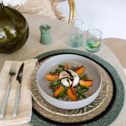 Novastyl 6 Assiettes CoupesArita 20.5Cm En GrèsGris