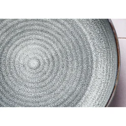 Bjorn 6 Assiettes creuses en Grès Zen gris/bleu - D.22.5 cm