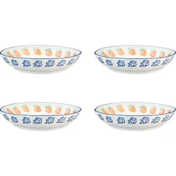 Outlet Bjorn 4 Assiettes creuses en Porcelaine Napoli multicolore - D.21,5 cm