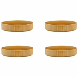 Discount Bjorn 4 Assiettes Creuses Scandi jaune ocre - 100 cl
