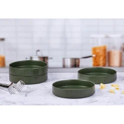 Best Bjorn 4 Assiettes Creuses Scandi vert olive - 100 cl