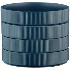 Bjorn 4 Assiettes Creuses Scandi bleu marine - 100 cl