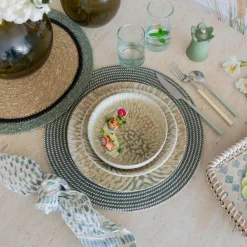 Clearance Novastyl 6 Assiettes CreusesJade 20.5Cm En Grès