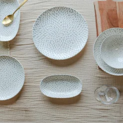 Discount Novastyl 6 Assiettes CreusesJasmin 21Cm EnPorcelaine Blanc