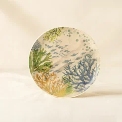 Hot Novastyl 6 Assiettes ÀDessert Corfou 20Cm EnGrès Bleu