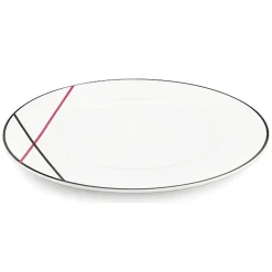 Fauchon 6 Assiettes dessert en Porcelaine Bistrot chef blanches - D.22 cm