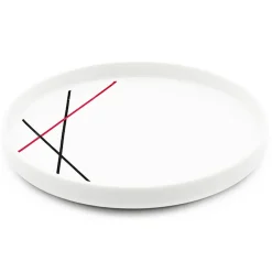 Fauchon 6 Assiettes dessert en Porcelaine Bistrot blanches - D.20 cm