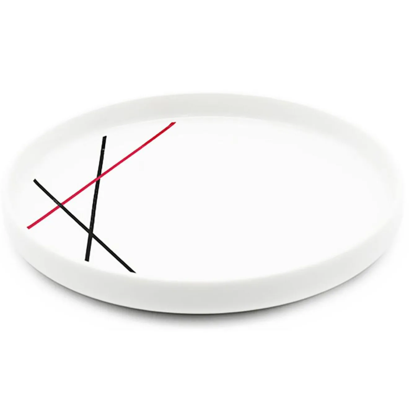 Fauchon 6 Assiettes dessert en Porcelaine Bistrot blanches - D.20 cm