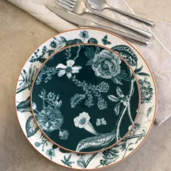 Novastyl 6 Assiettes DessertBotanic 20Cm EnPorcelaine