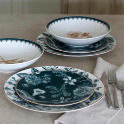 Novastyl 6 Assiettes DessertBotanic 20Cm EnPorcelaine