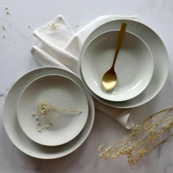 Novastyl 6 Assiettes DessertMetropolitan 21Cm EnPorcelaine Blanche