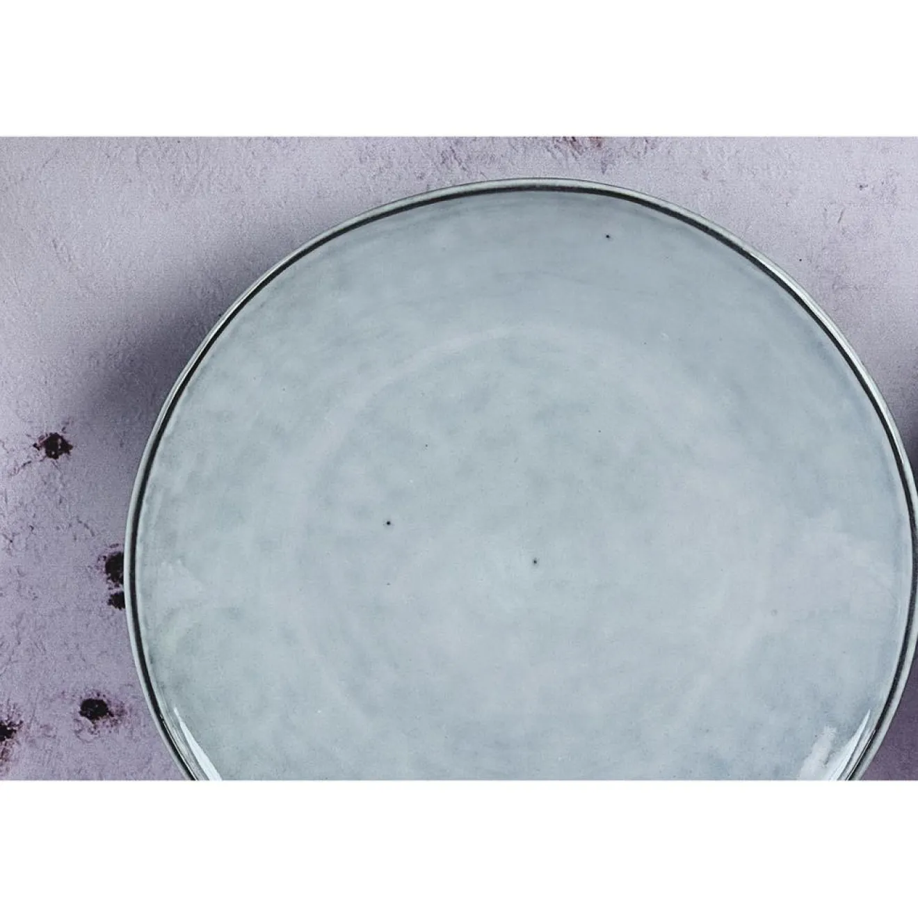 Bjorn 6 Assiettes en Grès dessert Cloud gris clair - D.21.5 cm