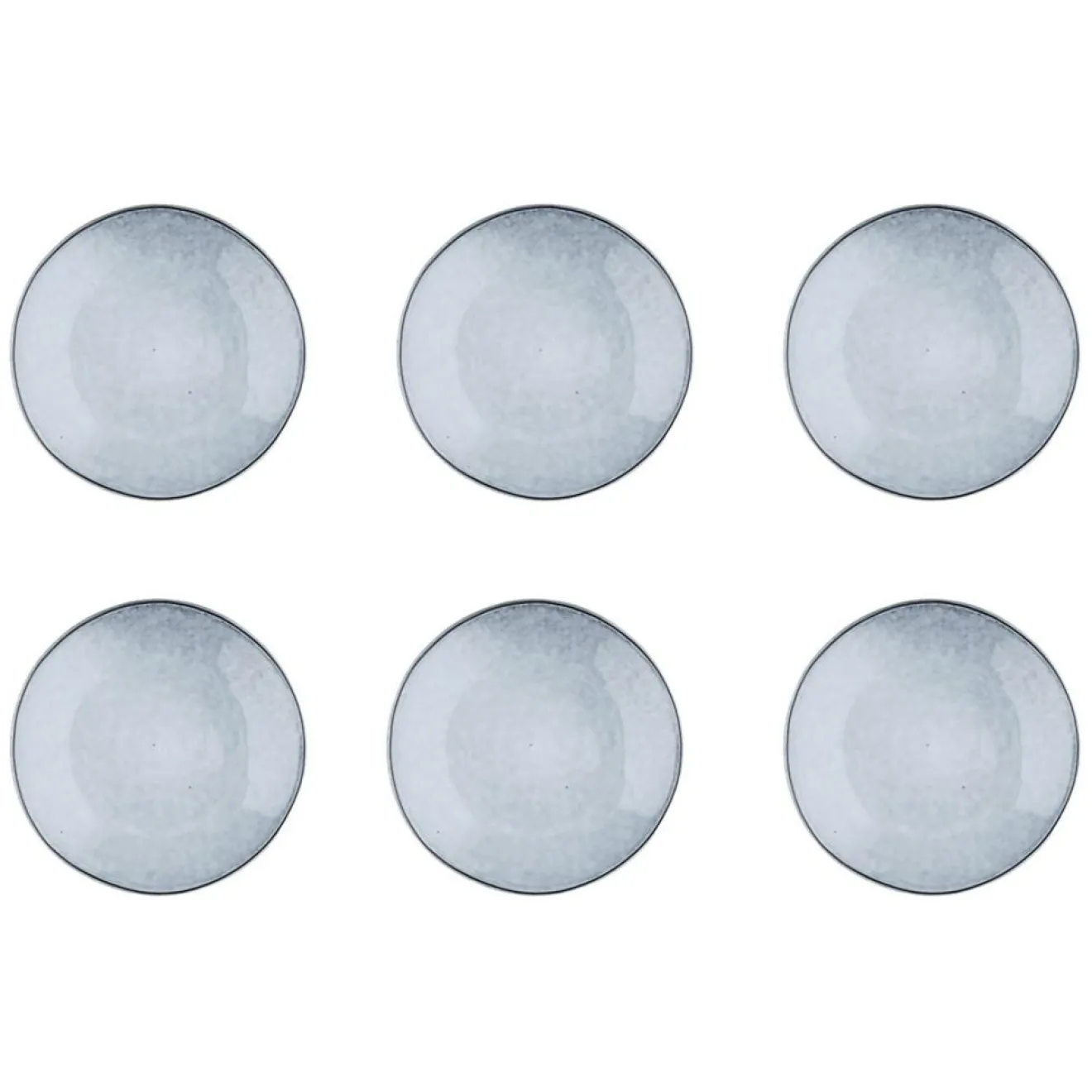 Bjorn 6 Assiettes en Grès dessert Cloud gris clair - D.21.5 cm