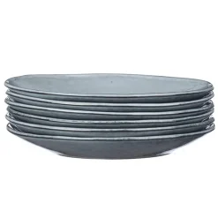 Bjorn 6 Assiettes en Grès dessert Cloud gris clair - D.21.5 cm