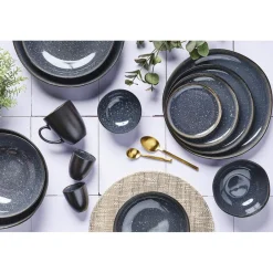 Best Bjorn 6 Assiettes en Grès dessert Iris bleu foncé - D.21.5 cm