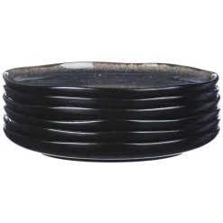 Best Bjorn 6 Assiettes en Grès dessert Iris bleu foncé - D.21.5 cm