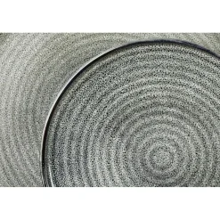 Bjorn 6 Assiettes en Grès dessert Zen gris/bleu - D.22 cm