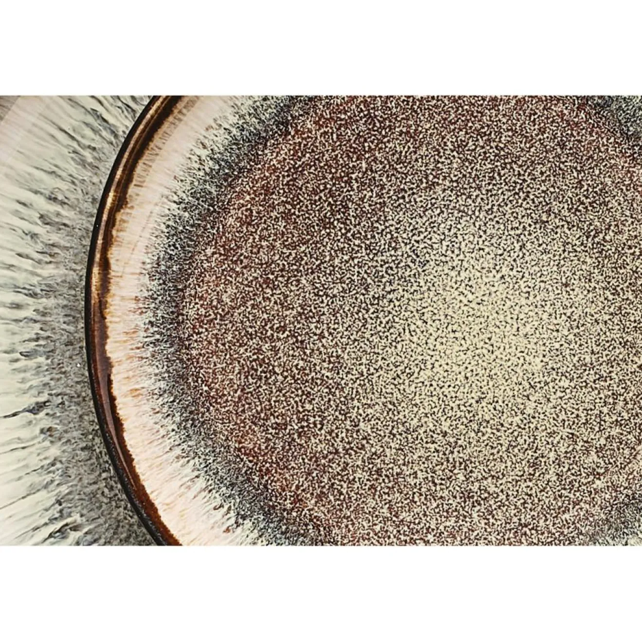 Discount Bjorn 6 Assiettes en Grès Iris beige/marron - D,16 cm