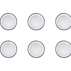 Online Bjorn 6 Assiettes en Grès Iris blanc/ivoire - D.16 cm