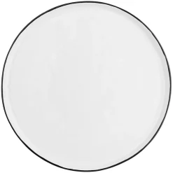 Clearance Bjorn 4 Assiettes en Grès Napoli blanc neige - D.27 cm