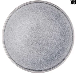 Discount Bjorn 6 Assiettes en Grès Stone gris clair - D.19 cm