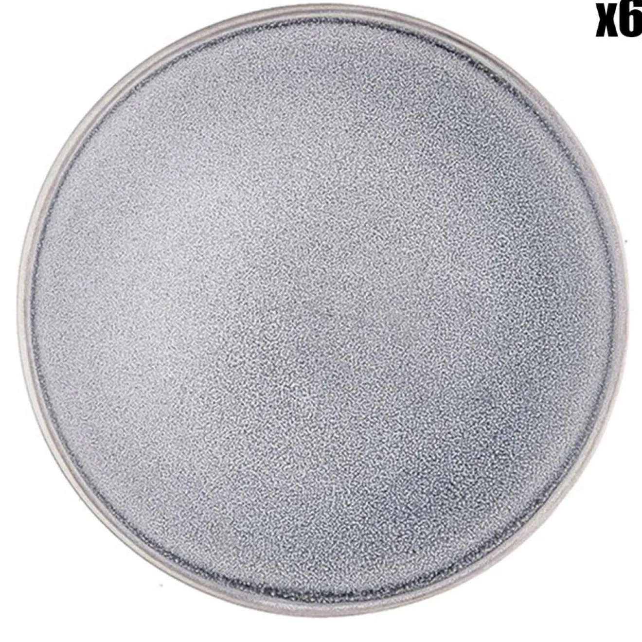 Discount Bjorn 6 Assiettes en Grès Stone gris clair - D.19 cm