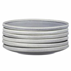 Discount Bjorn 6 Assiettes en Grès Stone gris clair - D.19 cm