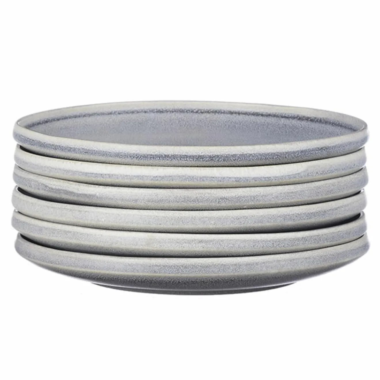Discount Bjorn 6 Assiettes en Grès Stone gris clair - D.19 cm