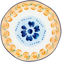 Bjorn 4 Assiettes en Porcelaine Napoli multicolores - D.20 cm