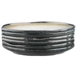 Bjorn 6 Assiettes Genesis bleu/gris kaki - D.27 cm