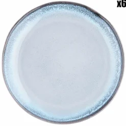 Sale Bjorn 6 Assiettes Genesis bleues - D.20.5 cm