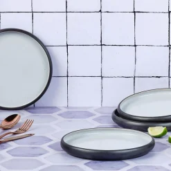 New Bjorn 4 Assiettes Gourmet granité/noir onyx - D.21,5 cm