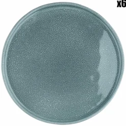 Bjorn 6 Assiettes Magma bleues - D.27 cm