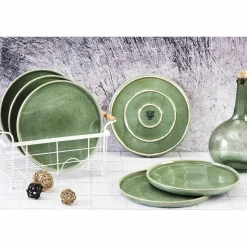 Bjorn 6 Assiettes Magma vertes - D.27 cm