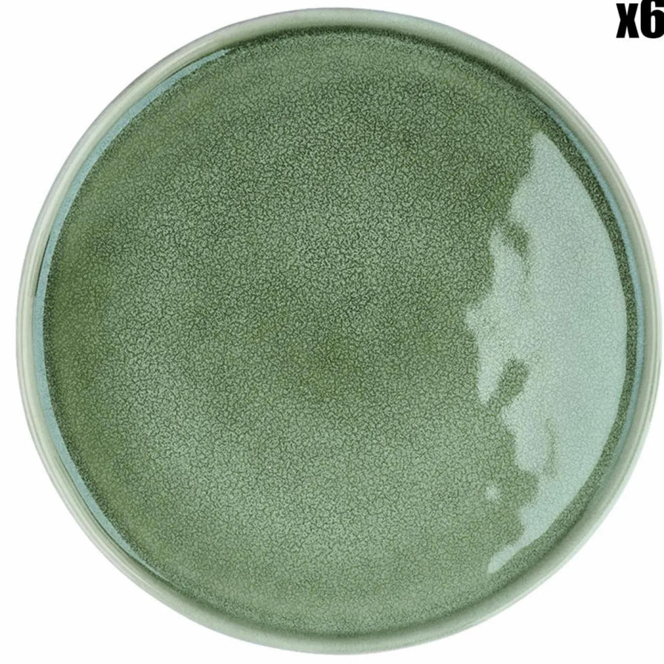 Bjorn 6 Assiettes Magma vertes - D.27 cm