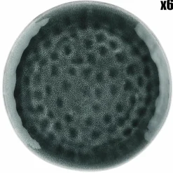 Bjorn 6 Assiettes Moon bleu nuit - D.28.5 cm