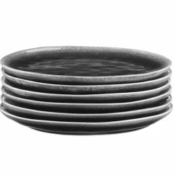 Bjorn 6 Assiettes Moon noires - D.21 cm
