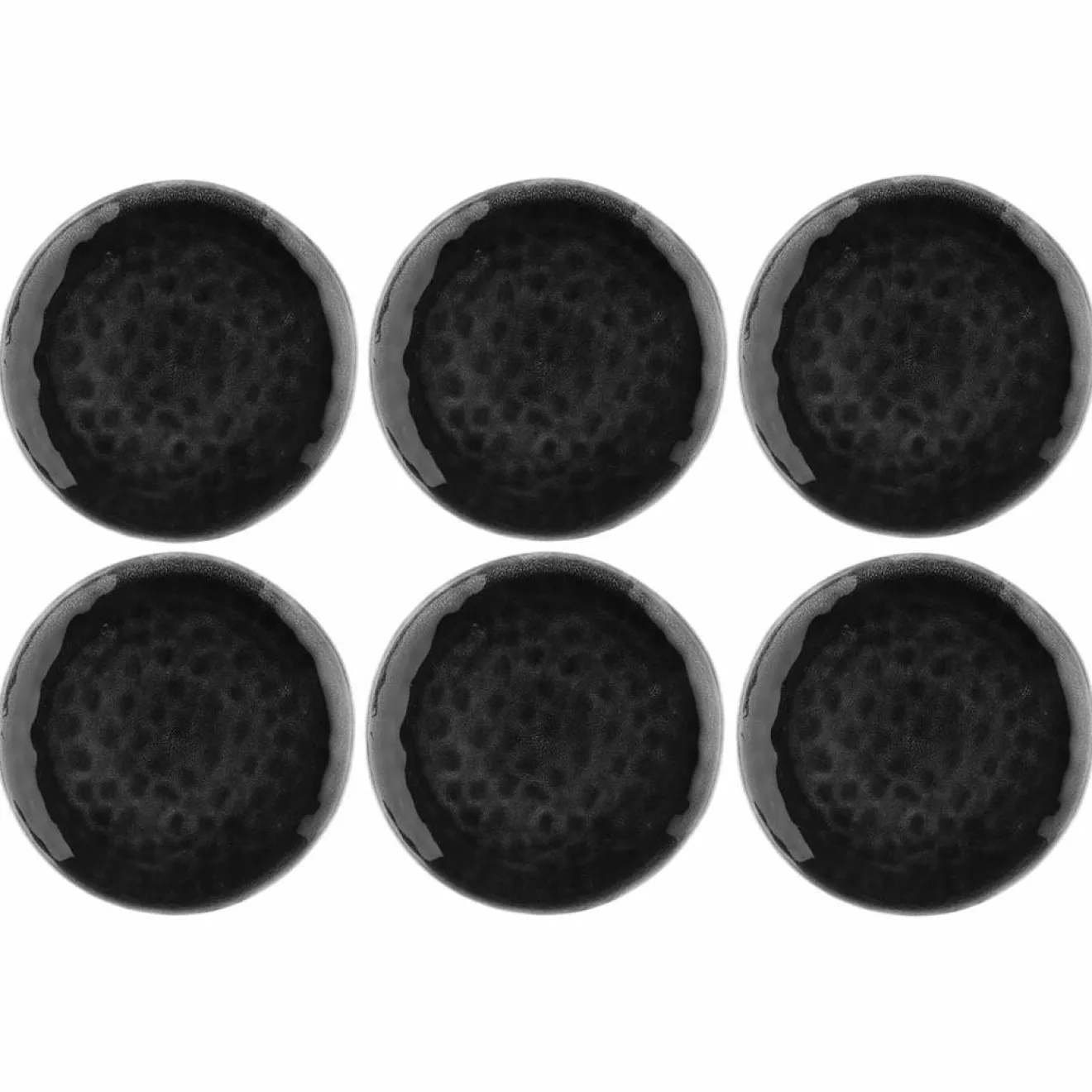 Clearance Bjorn 6 Assiettes Moon noires - D.28.5 cm