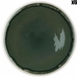 Discount Bjorn 6 Assiettes Oxygen gris/vert bouteille/beige - D.27 cm