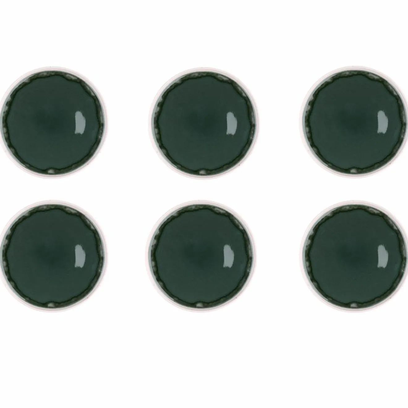 Bjorn 6 Assiettes Oxygen gris/vert bouteille/beige - D.21.5 cm