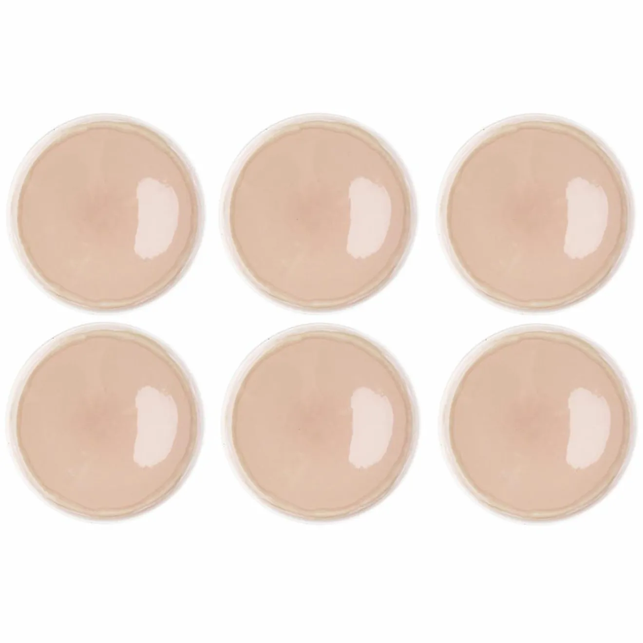 Bjorn 6 Assiettes Oxygen rose poudre/beige - D.27 cm
