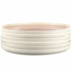 Bjorn 6 Assiettes Oxygen rose poudre/beige - D.27 cm